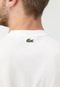 Camiseta Lacoste Logo Listrado Branca - Marca Lacoste