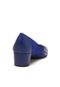 Scarpin Couro Usaflex Bico Fino Azul - Marca Usaflex