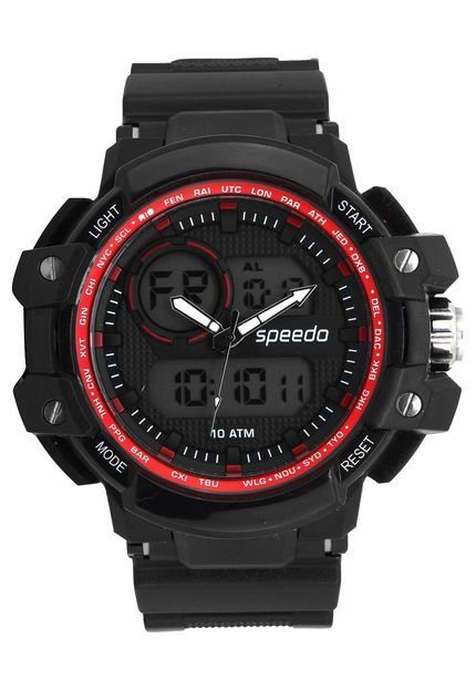 Relógio Speedo 81101G0EKNP3 Preto/Vermelho - Marca Speedo