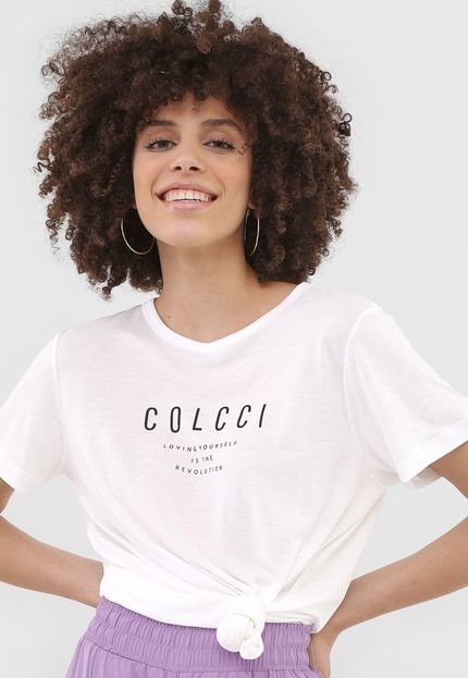 Camiseta Colcci Loving Yourself Off-White - Marca Colcci