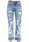 Calça Jeans Forum Reta Cropped Tarsila Azul - Marca Forum