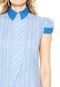 Camisa ELÔ Listrada Azul/Branca - Marca ELÔ
