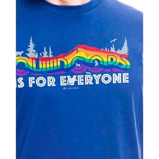 Camiseta Columbia All For Outdoor Pride Azul Masculino
