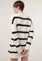 Suéter Tricot Trendyol Collection Listrada Off-White - Marca Trendyol Collection