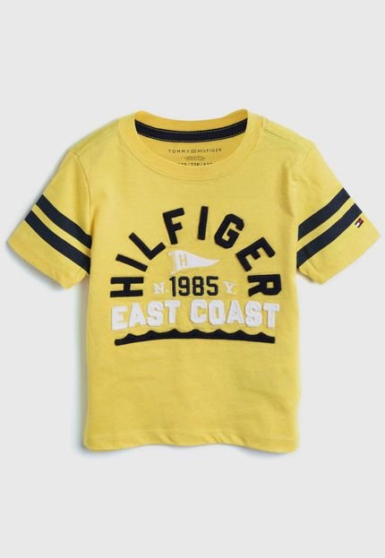 Camiseta Tommy Hilfiger Kids Menino Escrita Amarela - Marca Tommy Hilfiger Kids