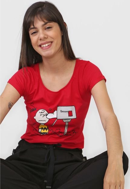 Blusa FiveBlu Charlie Brown Vermelha - Marca Snoopy