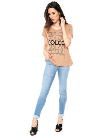 Camiseta Colcci Comfort Bege