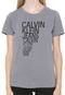 Blusa Calvin Klein Jeans Lettering Cinza - Marca Calvin Klein Jeans