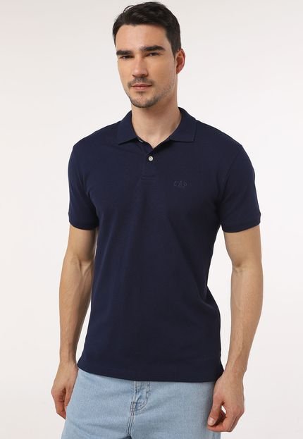 Camisa Polo GAP Reta Lisa Azul-Marinho - Marca GAP