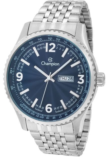Relógio Champion CA31604F Prata/azul - Marca Champion
