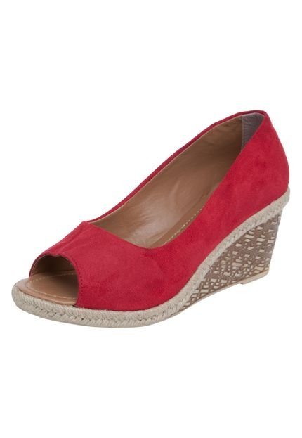 Peep Toe FiveBlu Vermelho - Marca FiveBlu