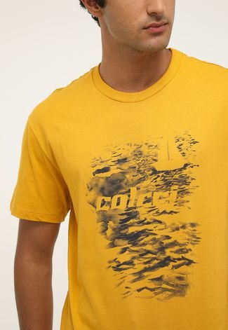 Camiseta Colcci Logo Amarela