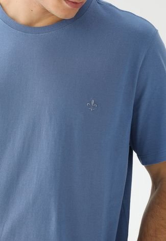 Camiseta Dudalina Reta Logo Azul