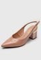 Scarpin AMBER Slingback Bege - Marca AMBER