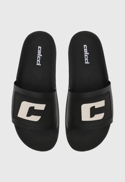 Chinelo Slide Colcci Logo Preto - Marca Colcci