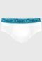 Kit 2pçs Cueca Calvin Klein Underwear Slip Logo Preta/Branca - Marca Calvin Klein Underwear