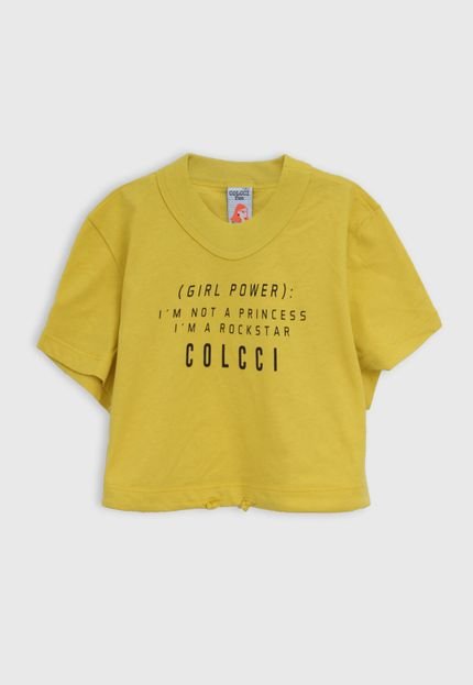 Camiseta Colcci Fun Infantil Lettering Verde - Marca Colcci Fun