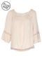 Blusa Lily Fashion Ombro a Ombro Bege - Marca Lily Fashion Plus