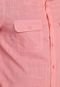 Camisa Enfim Slim Bolsos Rosa - Marca Enfim