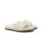 Sandalia Birken Rasteira Flat Slide Off White Kuento Shoes - Marca KUENTO SHOES