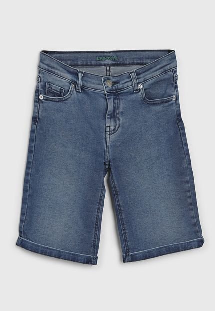 Bermuda Jeans Lacoste Kids Infantil Bolsos Azul - Marca Lacoste Kids