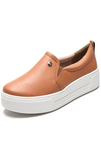 Slip On DAFITI SHOES Lasercut Caramelo - Compre Agora