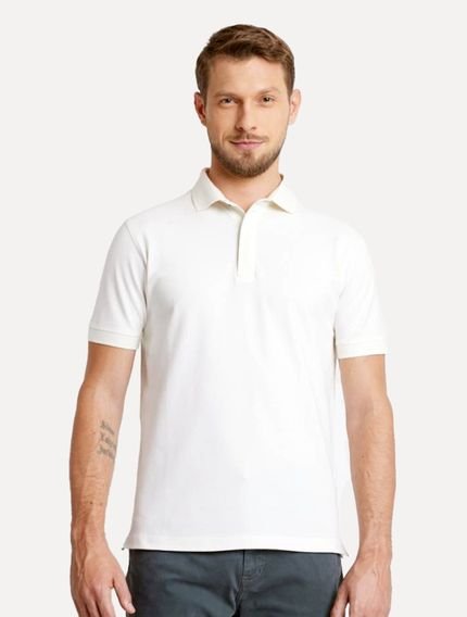 Polo Aramis Masculina Piquet Colorfix Light Off-White - Marca Aramis