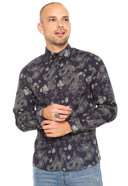Camisa Chilli Beans Floral Cinza - Marca Chilli Beans