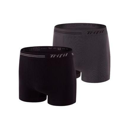 Kit Com 2 Cuecas Box Masculino Trifil Sem Costura Microfibra - Marca Trifil