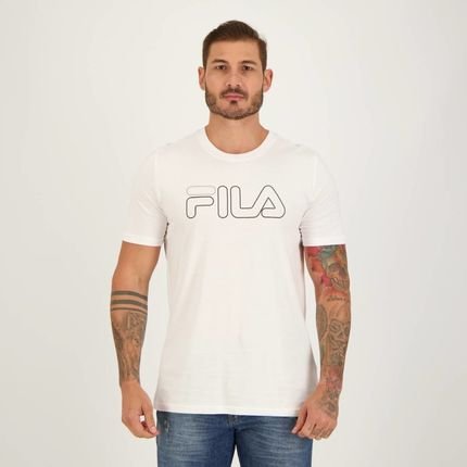 Camiseta Fila Letter Outline Branca - Marca Fila