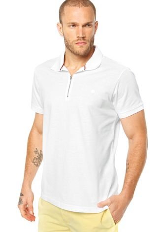 Camisa Polo Iódice Denim Logo Branca