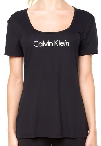 Blusa Calvin Klein Performance Refletivo Preta - Compre Agora