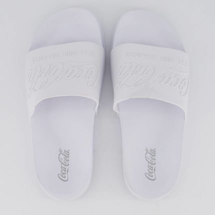 Chinelo Coca Cola Slide Coke Bold Branco - Marca Coca-cola