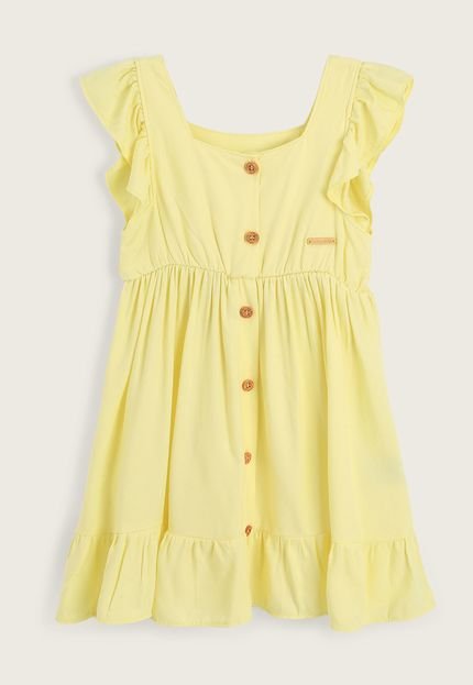 Vestido Infantil Colorittá Babados Amarelo - Marca Colorittá