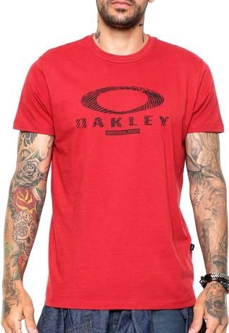Camiseta Oakley Logo Medusa - Vermelho