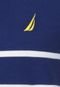 Camisa Polo Nautica Listras Azul-Marinho/Branca - Marca Nautica