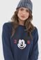 Moletom Flanelado Fechado Cativa Disney Mickey Azul-Marinho - Marca Cativa Disney