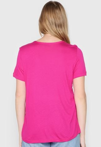 Camiseta Colcci Lettering Pink