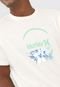 Camiseta Hurley Aqua Floral Off-White - Marca Hurley