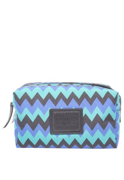 Necessaire Santa Lolla Chevron Azul - Marca Santa Lolla