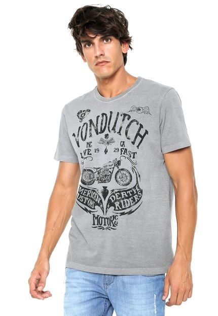 Camiseta Von Dutch Motor Cinza - Marca Von Dutch 