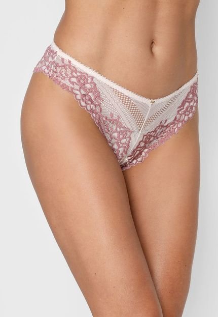 Calcinha Hope Tanga Renda Rosa - Marca Hope