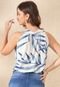 Blusa Com Cava Americana Estampado Quintess - Marca Quintess