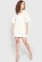 Vestido Forum Curto Liso Off-White - Marca Forum