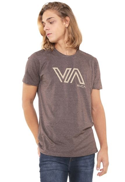 Camiseta RVCA Stencil Va Marrom - Marca RVCA