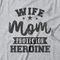 Camiseta Feminina Mom Heroine - Mescla Cinza - Marca Studio Geek 