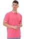 Polo Reserva Masculina Pima Cotton Piquet Melange Collar Rosa Escuro - Marca Reserva