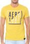Camiseta Aeropostale Lettering Amarela - Marca Aeropostale