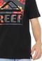 Camiseta Reef Hibiscus Preta - Marca Reef
