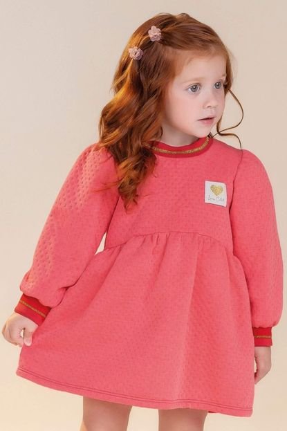 Vestido Infantil Menina Trabalhado Colorittá Rosa - Marca Colorittá